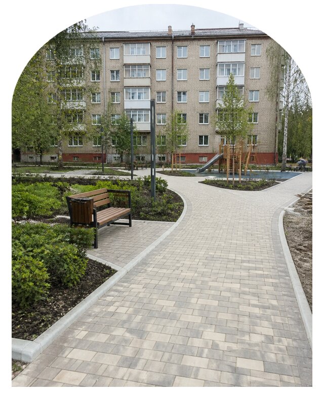 Благоустройство двора МКД под ключ в Северодвинске от 253025 р. | Метпроект-Свр