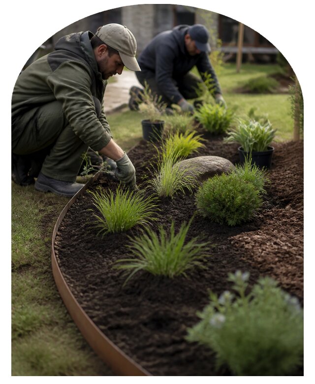 Клумбы под ключ с разработкой и посадкой растений в Северодвинске