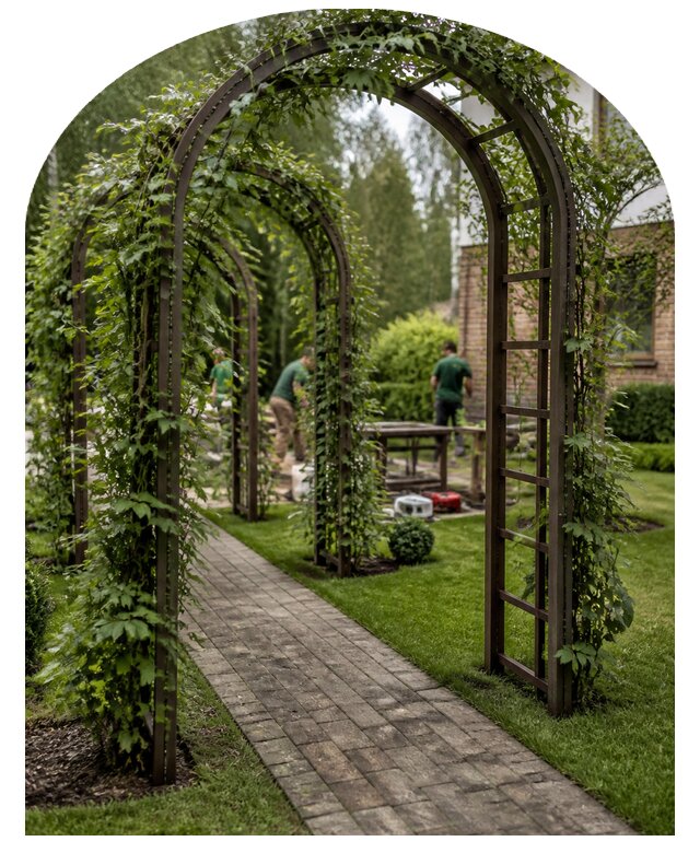 Арки и шпалеры на участке в Северодвинске от 7996 р. | Метпроект-Свр